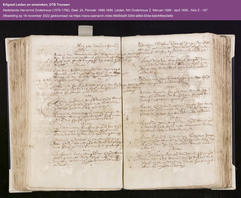 n_050      1686 Trouwen Beatrix Aerts vd Knijff en Cuylenburgh, van der Knyff, , Leiden,.jpg